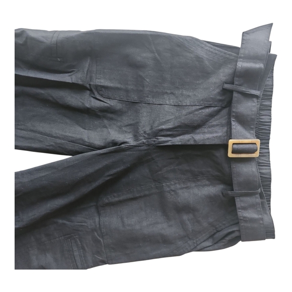 Rachel Zoe Black Belted Baggy Dress Pants 8 - Picture 3 of 7